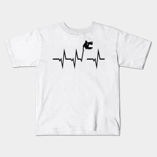 Parcour Heartbeat Funny Outdoor Running Sport Design Kids T-Shirt